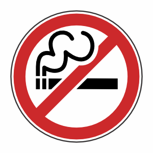 Vinyl 6" Circle ISO Compliant Prohibition No Smoking