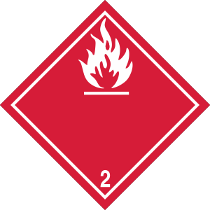 International Flammable Gas Class 2 Label