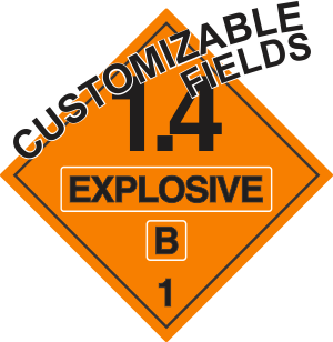 1.4D Explosive DOT Label