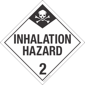 Tagboard Inhalation Hazard Class 2 Placard