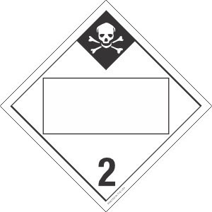 Vinyl Blank Inhalation Hazard Class 2 Placard