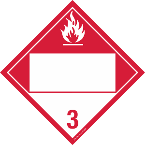 Tag-board Blank Combustible Class 3 Placard