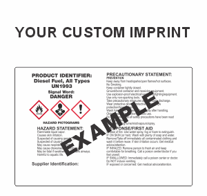 4"x6" Custom Paper Thermal Transfer GHS Label