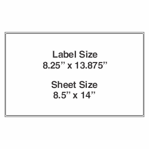 8.5"x14" GHS 5609 Laser Vinyl Drum Label