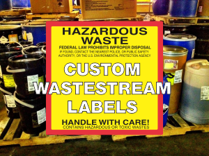 Vinyl Custom Hazardous Waste Stream Labels