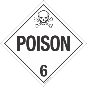 Rigid Plastic Poison Class 6 Placard