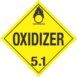 Tagboard Oxidizer Class 5.1 Placard