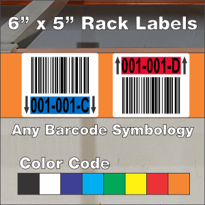 6"x5" Vinyl Rack Beam Label