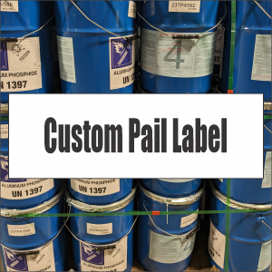 Vinyl 7.5" x 2.5" Custom Pail Label Up to 2 Lines of 1" Text