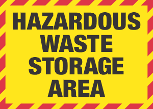 28" x 20" Hazardous Waste Aluminum Sign