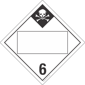 Vinyl Blank Inhalation Hazard Class 6 Placard