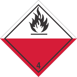 International Spontaneously Combustible Class 4 Label