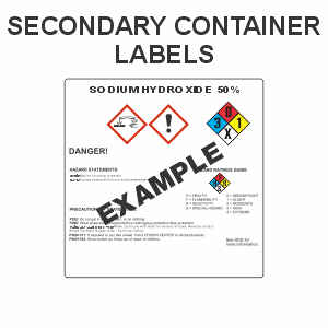 4"X4" Vinyl GHS Secondary Container Label
