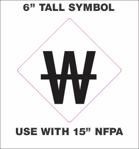 6" Symbol for No Water Self-Centering