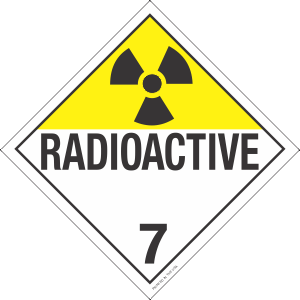 Rigid Plastic Radioactive Class 7 Placard