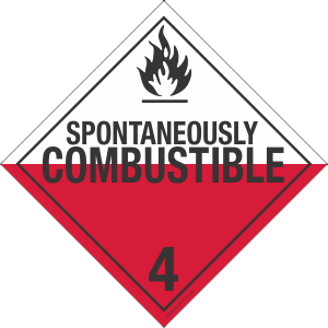 Rigid Plastic Spontaneously Combustible Class 4