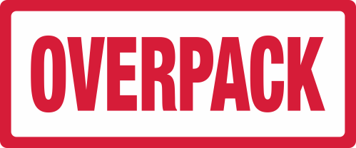 Red OVERPACK Label