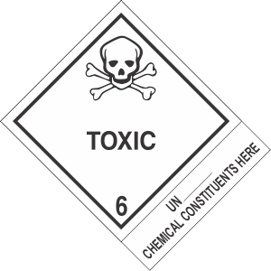 Custom 4" x 5" Toxic Class 6 with Description Strip