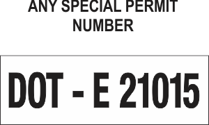 7.5" x 2.5" Custom Any Special Permit Number