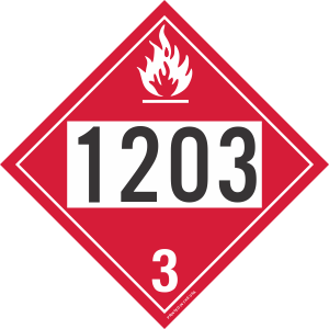Tag-board 1203 Flammable Class 3 Placard