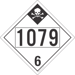 Vinyl 1079 Inhalation Hazard Class 6 Placard