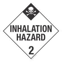 Tagboard Inhalation Hazard Class 2 Placard
