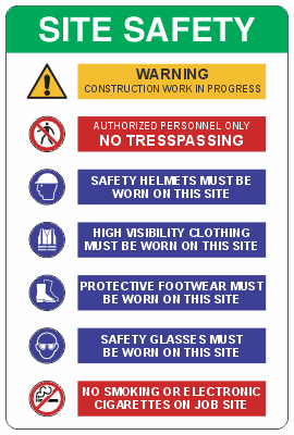 36"x24" Site Safety English