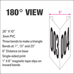 26" x 10" 3mm (1/8") Plastic Sign with Magnet Mount Strips