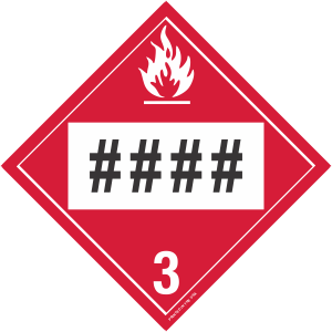 Rigid Plastic Custom UN or NA Numbered Flammable Class 3