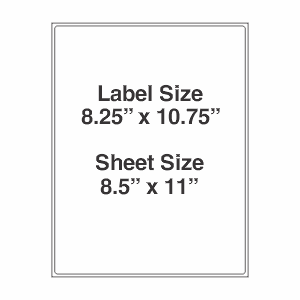 8.5"x11" Rolled 3.3MIL Film GHS 5609 Drum Labels