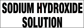 7.5" x 2.5"  Sodium Hydroxide Solution