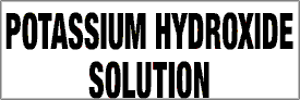 7.5" x 2.5"  Potassium Hydroxide Solution