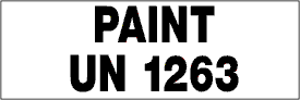 7.5" x 2.5"  Paint UN 1263