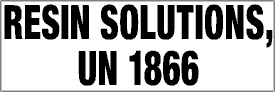 7.5" x 2.5"  Resin Solutions, UN 1866