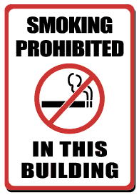 Smoking Prohibited In This Building 7x10 Decal