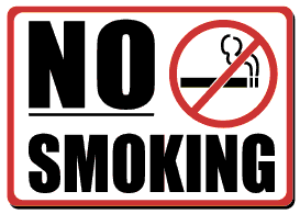 No Smoking7x10 Decal