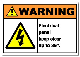 Warning Electrical Keep Clear 10x7 Aluminum