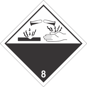 International Corrosive Class 8 Label