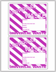 Laser / Inkjet Vinyl Universal Waste Label