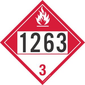 Tag-board 1263 Combustible Class 3 Placard