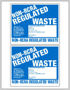 Paper Non RCRA Regulated Waste Label