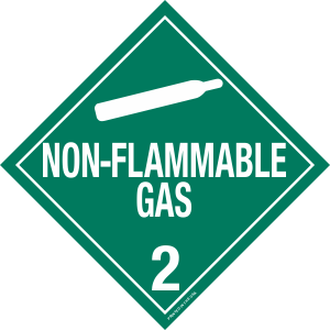 Rigid Plastic Non-Flammable Gas Class 2 Placard