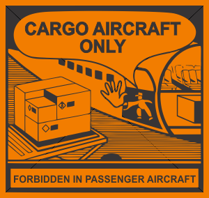 Paper Do Not Load On Passenger Aircraft Label