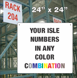 24"x24" 3mm (1/8") Plastic End of Isle Sign