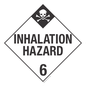 Rigid Plastic Inhalation Hazard Class 6 Placard