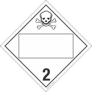 Vinyl Blank Toxic Gas Class 2 Placard