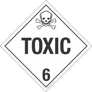 Rigid Plastic Toxic Class 6 Placard