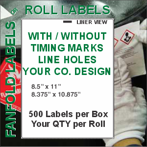 Laser Vinyl Blank Custom Construction Drum Label